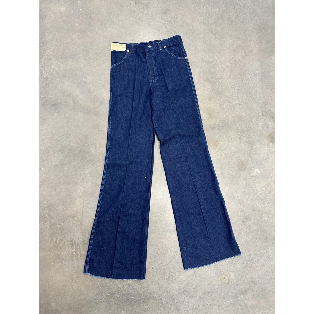 Vintage Wrangler Hallmark Wide Flare Jeans USA Made 29x35 Student Dark Wash - Picture 3 of 10